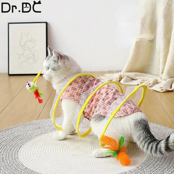 Folded Cat Tunnel Spring Toy